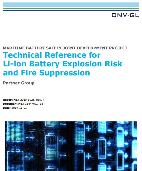 Li-ion Tamer's off-gas monitoring technology was included in DNV-GL's 2-year exhaustive study of lithium-ion battery explosion risk and fire suppression report. [...]